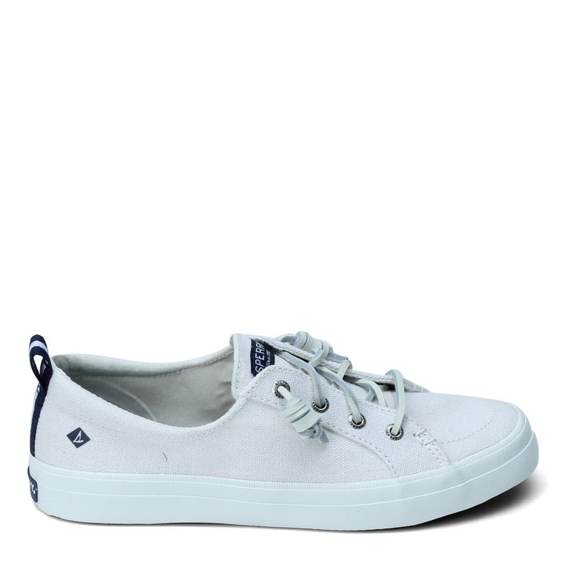 Sperry Womens Crest Vibe Linen Sneaker, White, 9 - Image 3